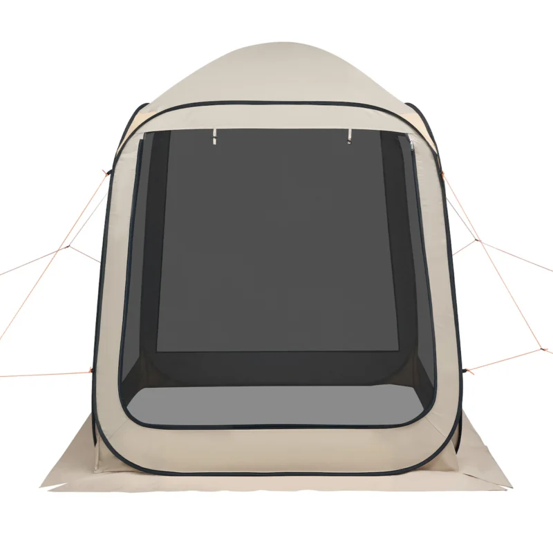 Screen House Tent, 6 x 6 ft, 4-6 Person Pop Up Screen Tent, Portable Screened in Canopy with Carry Bag, Netting Sides, Ground Stakes, for Garden, Patio, Backyard, and Outdoor Activities, Beige - Image 3