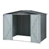 Metal Storage Shed with Double Doors, Heavy-Duty Galvanized Steel Outdoor Garden Shed for Tools, Lawn Equipment, and Yard Storage (72.8"Hx68.9"Dx87.8"W)  - Image 12