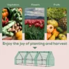 Outsunny 9' x 3' x 3' Portable Mini Greenhouse Outdoor Garden with Large Zipper Doors and Water/UV PE Cover, Green  - Image 2