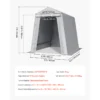 Outdoor Storage Shelter Shed 6x8 ft Waterproof Portable Canopy Carport Tent - Image 2