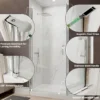 34 In. to 36In. x 72 In Semi-Frameless Pivot Shower Door in Chrome With Clear Glass - Image 8