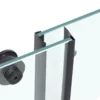 Frameless Shower Door 58-59 x 75 in Clear Tempered Glass 5/16 in Matte Black - Image 5