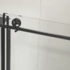 60" W x 76" H Sliding Frameless Shower Door in Matte Black with Clear Glass - Image 5