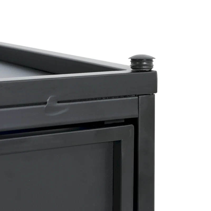 Outdoor Metal Tank Holder Side Table, Matte Black - Image 6