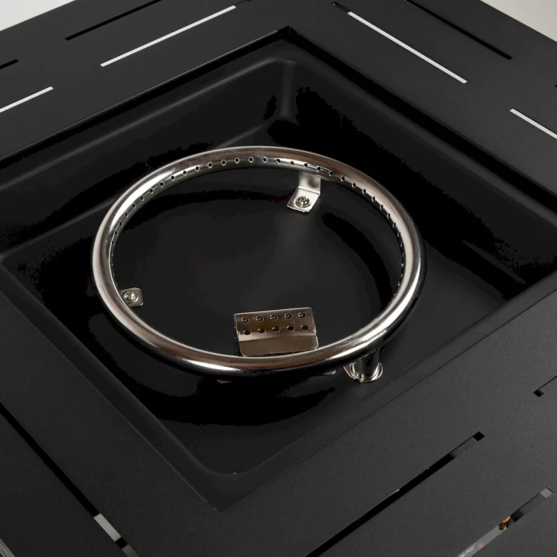 28" Propane Gas Fire Pit Table, 50000 BTU Square Steel Fire Pit for Outside Patio Deck Garden Backyard-Black - Image 2