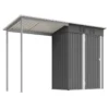 Durable 5x3FT Galvanized Steel Shed & Gazebo Combo, Easy Assembly Lean-To Storage with Open Pergola, All-Weather 2-in-1 Garden Shed for Tool Storage, Patio, Backyard  - Image 12