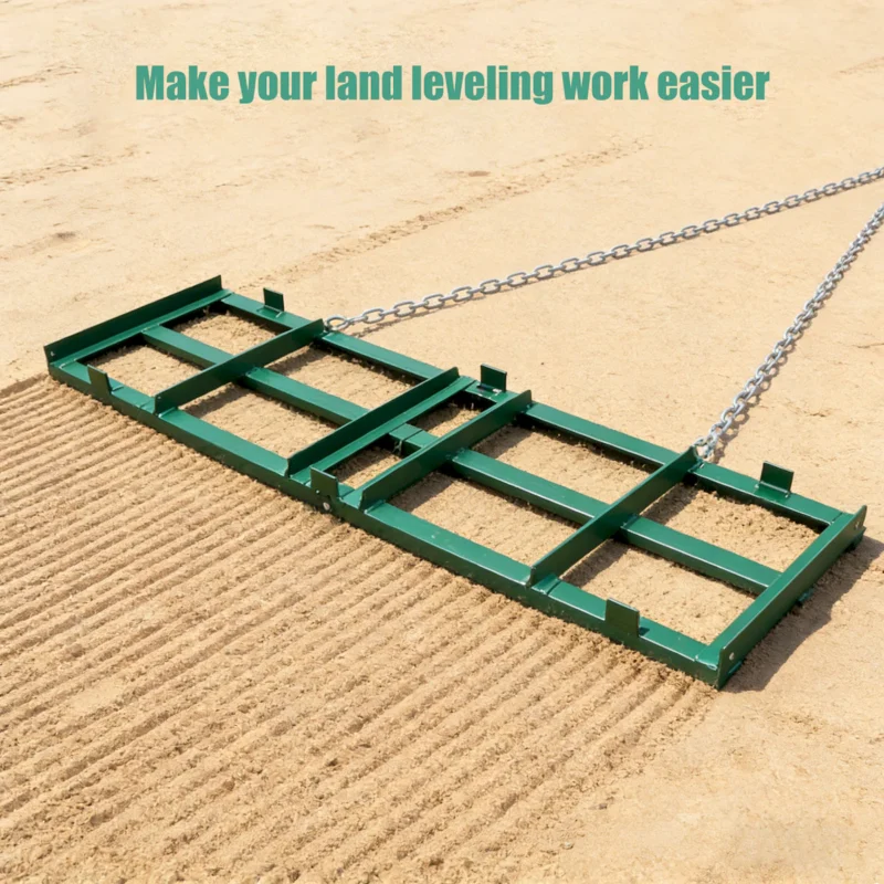 The Original 4FT Drag Harrow Driveway Grader, 46 LB Heavy Duty Tow Behind Lawn and Landscape Rake, Gravel Driveway Drag, Power Rake , Lawn Leveler  - Image 3