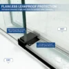 56" - 60" W x 76" H Frameless Soft-closing Single Sliding Shower Door, 3/8" (10mm) Tempered Glass with Easy-cleaning Nano-Coating, Matte Black 22D01-60MB - Image 5