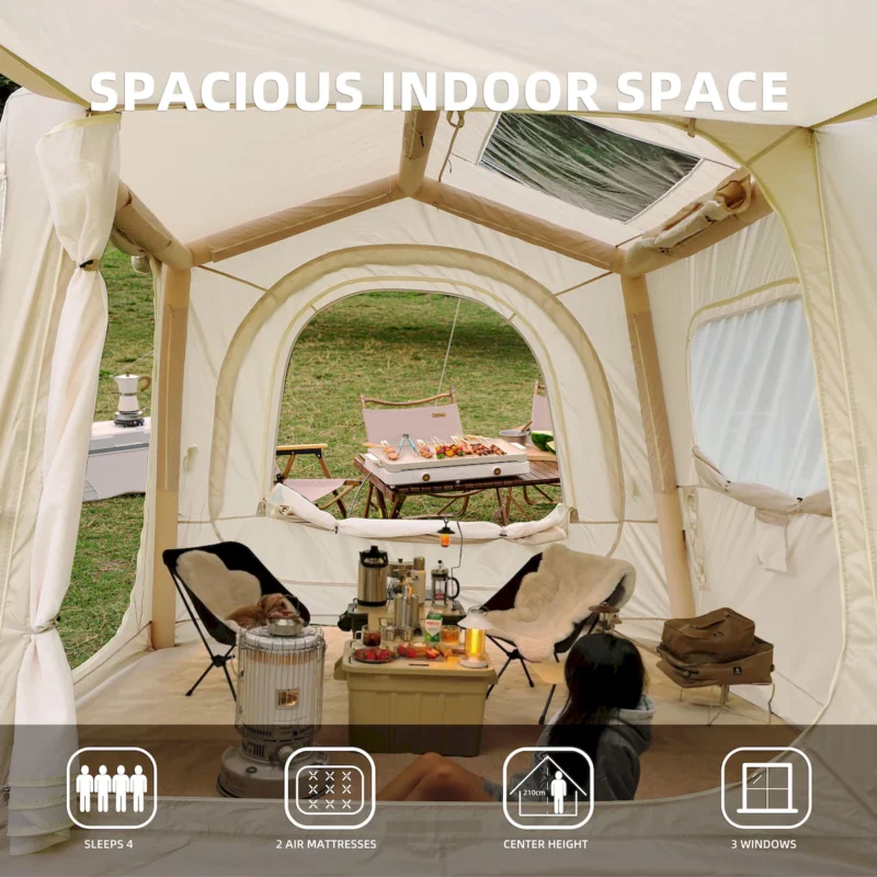 Inflatable Tents for Camping,suv tent , Easy Setup InflatableTent 4 Season Tent, Waterproof Oxford Air Glamping Tents for Camping Adult 4/6/8 Person - Image 2