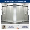 56" - 60" W x 76" H Frameless Soft-closing Single Sliding Shower Door, 3/8" (10mm) Tempered Glass with Easy-cleaning Nano-Coating, Matte Black 22D01-60MB - Image 4