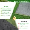 3FTX10FT Outdoor Artificial Grass Runner Rug, Thick Realistic Fake Grass Roll Decor Patio Balcony Garden Lawn, Dog Pets Turf Drain Mat, 1.38" Pile Height - Image 2