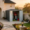 Metal Storage Shed with Double Doors, Heavy-Duty Galvanized Steel Outdoor Garden Shed for Tools, Lawn Equipment, and Yard Storage (72.8"Hx68.9"Dx87.8"W)  - Image 5