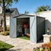 Metal Storage Shed with Double Doors, Heavy-Duty Galvanized Steel Outdoor Garden Shed for Tools, Lawn Equipment, and Yard Storage (72.8"Hx68.9"Dx87.8"W)  - Image 4