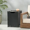 Outdoor Metal Tank Holder Side Table, Matte Black - Image 15