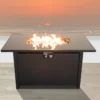25'' H x 42'' W Steel Outdoor Fire Pit Table with Lid - Image 5