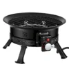 Propane Fire Pit 19-Inch, 53,000 BTU Portable Gas Fire Pit, with Grill Grate & Lava Rocks, Adjustable Flame, Folding Legs,Smokeless Outdoor Firebowl for Camping, Patio, Backyard, Deck, RV, Black - Image 9