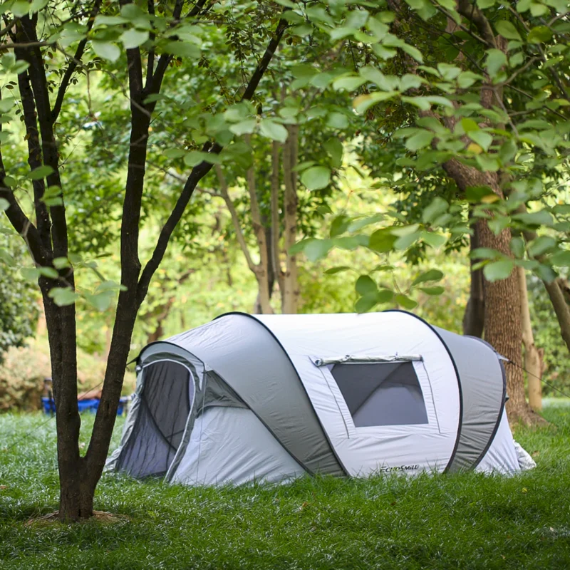 4-6 Persons White + Gray Pop-Up Boat Tent  - Image 9