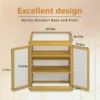 Greenhouse Wooden Cold Frame Greenhouse, Mini Greenhouse for Outdoor, Polycarbonate Garden Greenhouse Cabinet 2-Tier, Keep Plant Warm Enough - Image 8
