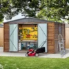 8*10FT Iron-Wood Combination Tool Shed – A Perfect Blend of Nature and Functionality