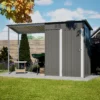 Durable 5x3FT Galvanized Steel Shed & Gazebo Combo, Easy Assembly Lean-To Storage with Open Pergola, All-Weather 2-in-1 Garden Shed for Tool Storage, Patio, Backyard  - Image 23