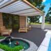 24 pieces of dark gray outdoor terrace deck tiles, DIY interlocking decking floor tiles, easy to install patio tiles, suitable for indoor and outdoor balcony backyard poolside DARK GRAY - Image 4