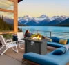 Outdoor Propane Gas Fire Pit Table, Auto-Ignition Square Wicker-effect Gas Firepit with Ceramic Tabletop - Image 6