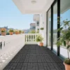 Plastic interlocking decking tiles, 44 packs of terrace decking tiles, 12 inches x 12 inches waterproof for all-weather use, backyard pool decking tiles, dark gray - Image 4
