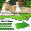 (2Pack)3.3FTx10FT Artificial Grass Realistic Synthetic Thick Fake Faux Grass Rug Astroturf Carpet Landscape for Dogs Indoor Outdoor Garden Lawn Mat, with Drainage Holes  - Image 9
