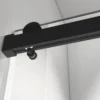 56" - 60" W x 76" H Frameless Soft-closing Single Sliding Shower Door, 3/8" (10mm) Tempered Glass with Easy-cleaning Nano-Coating, Matte Black 22D01-60MB - Image 15