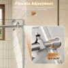 60" W x 78" H Chrome Reversible Installation Double Bypass Sliding Shower Door Easy Installation Frameless Shower Door,5/16"(8MM) Tempered Glass With Nano Explosion-proof Film - Image 6