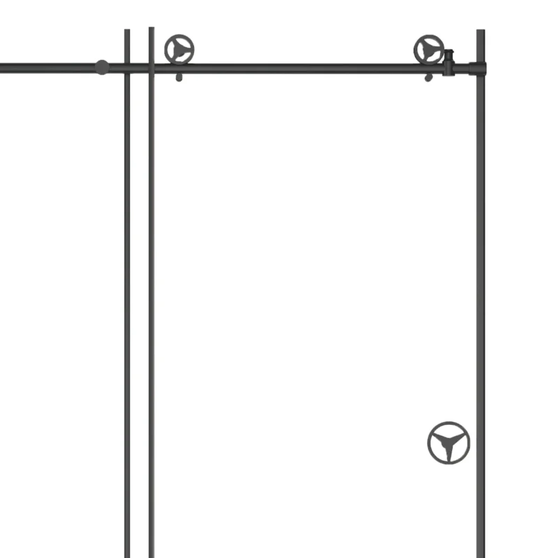 60" W x 76" H Sliding Frameless Shower Door in Matte Black with Clear Glass - Image 13