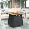 Fire Pit Table, 28-inch Square 40,000 BTU Auto-Ignition Propane Gas Firepit with Waterproof Cover - Image 6