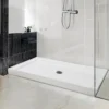 60" x 36" Shower Base,Central Drain Single Threshold Shower Base with Efficient Drainage, Shower Pan with Slip Resistant Textured Surface (Drain Not Included)