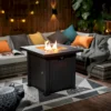 28" Propane Gas Fire Pit Table, 50000 BTU Square Steel Fire Pit for Outside Patio Deck Garden Backyard-Black - Image 12