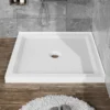 Goodyo 36"x36" Shower Base 3.3" Height Anti-slip Acrylic Center Drain Double Threshold Shower Basin in White  - Image 5