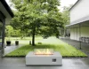 52 Inch Outdoor Concrete Propane gas rectangle Fire Pit table in Antique white color - Image 7