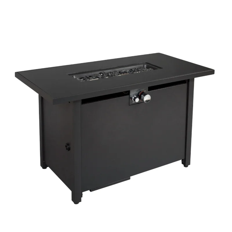 25'' H x 42'' W Steel Outdoor Fire Pit Table with Lid - Image 4