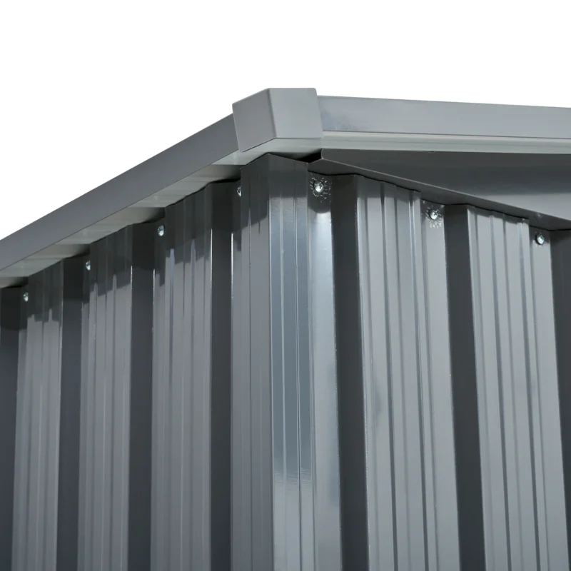 Metal Storage Shed with Double Doors, Heavy-Duty Galvanized Steel Outdoor Garden Shed for Tools, Lawn Equipment, and Yard Storage (72.8"Hx68.9"Dx87.8"W)  - Image 19
