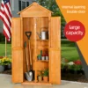 Outdoor Storage Shed Wood Tool Shed Waterproof Garden Storage Cabinet with Lockable Doors for Patio Furniture, Backyard, Lawn, Meadow, Farmland - Image 7