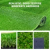 (2Pack)3.3FTx10FT Artificial Grass Realistic Synthetic Thick Fake Faux Grass Rug Astroturf Carpet Landscape for Dogs Indoor Outdoor Garden Lawn Mat, with Drainage Holes  - Image 8