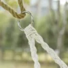Outsunny 2-Person Hammock Chair Macrame Swing with Soft Cushion, Hanging Cotton Rope Chair for Indoor Outdoor Home Patio Backyard, White - Image 7