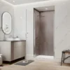 34 In. to 36In. x 72 In Semi-Frameless Pivot Shower Door in Chrome With Clear Glass - Image 15