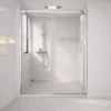 60" W x 78" H Chrome Reversible Installation Double Bypass Sliding Shower Door Easy Installation Frameless Shower Door,5/16"(8MM) Tempered Glass With Nano Explosion-proof Film - Image 5