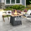 Fire Pit Table, 28-inch Square 40,000 BTU Auto-Ignition Propane Gas Firepit with Waterproof Cover - Image 5