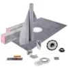 Shower Curb Kit, 38"x60" Watertight Shower Curb Overlay with 4" ABS Central Bonding Flange, 4" Stainless Steel Grate, 2 Cuttable Shower Curb and Trowel, Shower Pan Slope Sticks Fit for Bathroom - Image 10