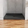 Goodyo 36"x36" Shower Base 3.5" Height Anti-slip Acrylic Center Drain Single Threshold Shower Base in Slate Black - Image 5
