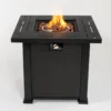 28" Propane Gas Fire Pit Table, 50000 BTU Square Steel Fire Pit for Outside Patio Deck Garden Backyard-Black - Image 11