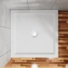 Goodyo 36"x36" Shower Pan 3.3" Height Double Threshold Shower Base in Slate White, Anti-slip Acrylic, Center Drain (no Drain Sets)  - Image 7