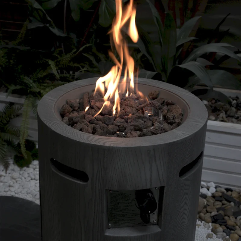 32000 BTU, CSA Certification Diameter 20 Inch Round Outdoor Gas Fire Pit,Contain 2.5kg Lava Stone And Rainproof Cover,Magnesium Oxide Cultured Stone Surface Finished,, More Suitable for Outdoor Garden - Image 11
