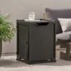 Outdoor Metal Tank Holder Side Table, Matte Black - Image 13